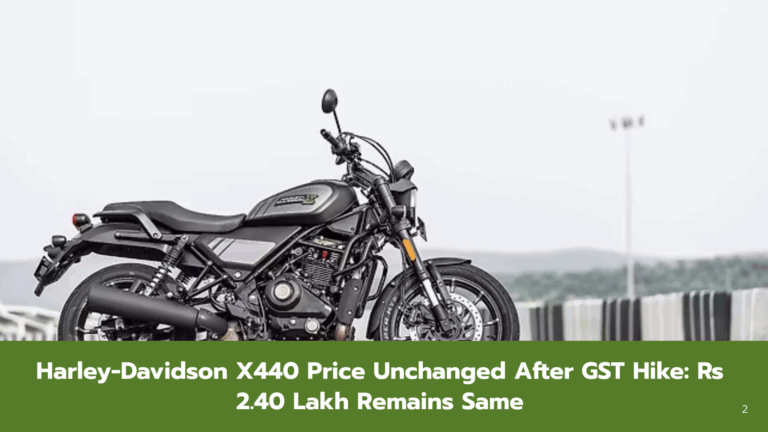 Harley-Davidson X440 Price Unchanged After GST Hike: Rs 2.40 Lakh Remains Same