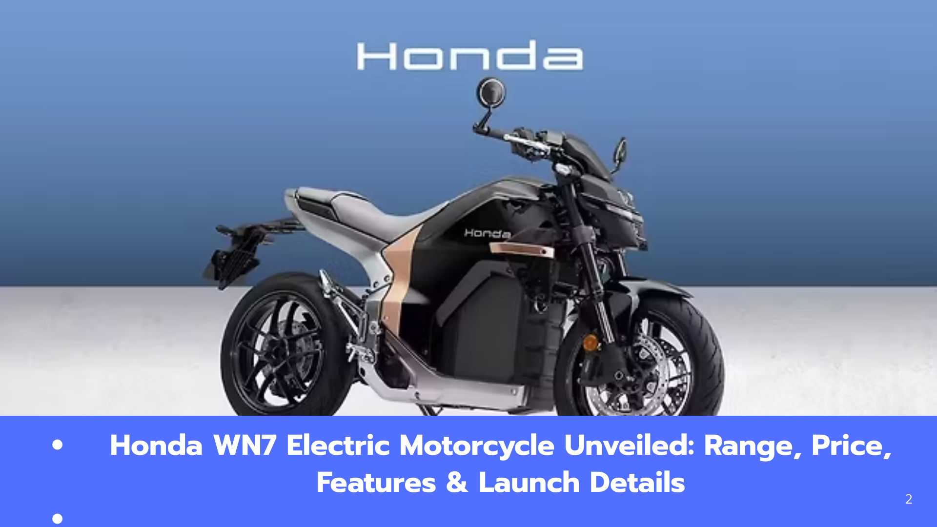 Honda WN7 Electric Motorcycle Unveiled: Range, Price, Features & Launch Details