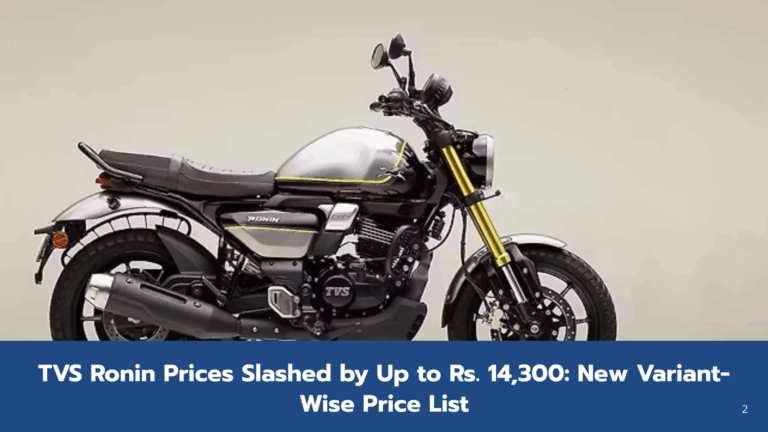 TVS Ronin Prices Slashed by Up to Rs. 14,300: New Variant-Wise Price List