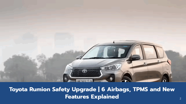 Toyota Rumion 2025 Update: Six Airbags Now Standard Across All Variants