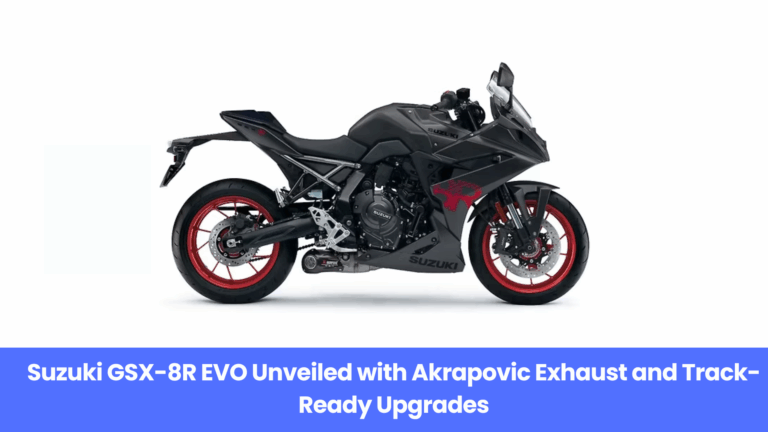 Suzuki GSX-8R EVO Unveiled with Akrapovic Exhaust and Track-Ready Upgrades