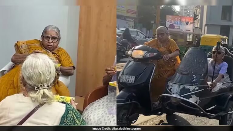 Ahmedabad’s 87-Year-Old Woman Rides City in ‘Sholay Style’ With Her Sister