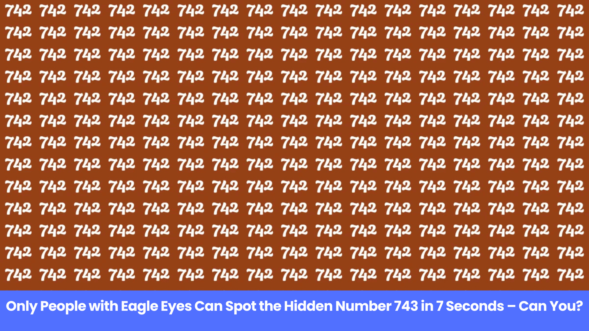 Can You Beat This Viral Optical Illusion? Find 743 Hidden Among 742 in 7 Seconds!