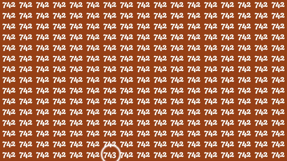 Mind-Bending Challenge: Spot the Number 743 Before Time Runs Out!