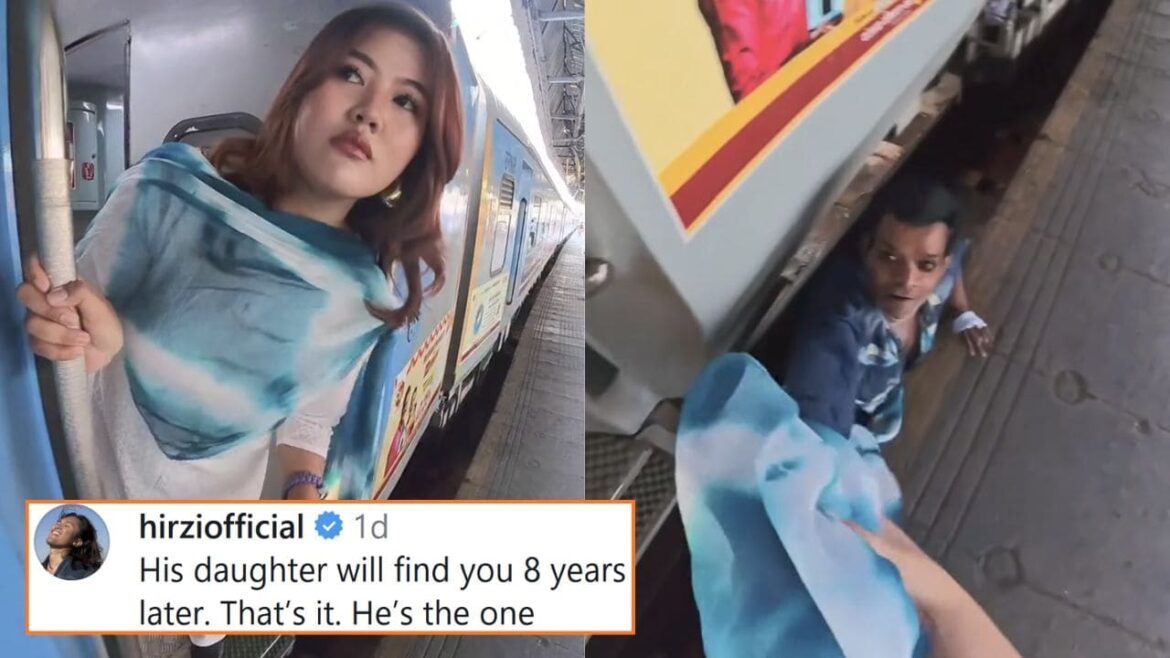 Indian Man Jumps Onto Railway Track To Get Indonesian Woman’s ‘Dupatta’; Video Goes Viral
