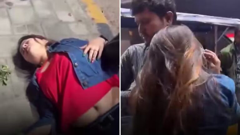 Drunk Woman Sleeps on Roadside While Helpless Baby Cries Beside Her, Viral Video Sparks Outrage