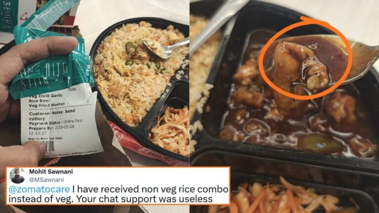 Zomato Responds After Customer Claims He Received Non-Veg Meal Instead Of Veg Order