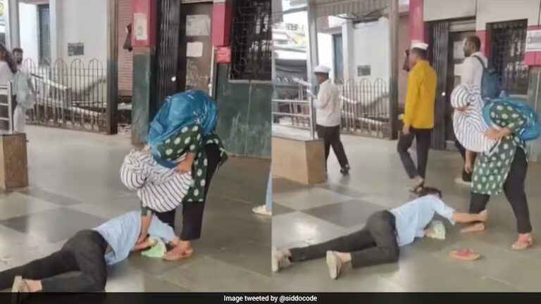 Man Seen Holding Woman’s Feet at Mumbai Railway Station, Viral Video Triggers Online Debate