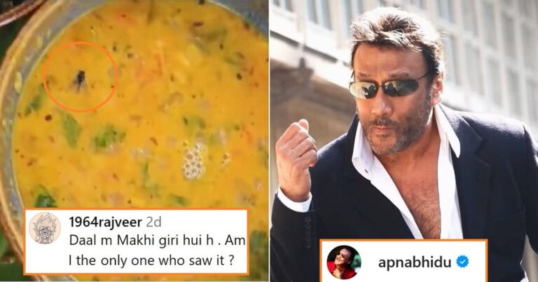 Jackie Shroff’s Witty Reply After Fan Claims To Spot A Fly In His Dal Leaves Internet Smiling