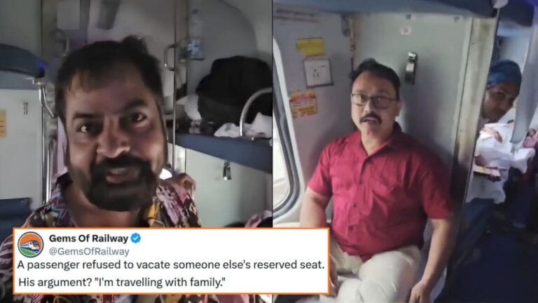 Railways Respond After Passenger Refuses To Vacate Reserved Seat, Saying “I’m With My Family”