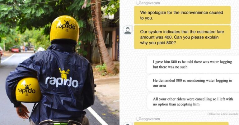 Rapido Responds After Customer Was Charged ₹1,000 For A ₹350 Ride