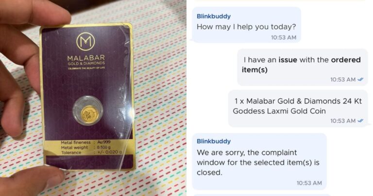 Man Orders Gold From Blinkit On Dhanteras, Receives Half The Gold And Raises Concern