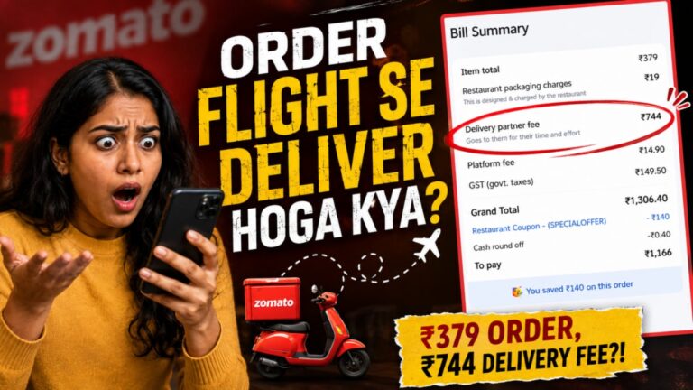 Zomato Delivery Fee Of ₹744 On ₹379 Food Order Leaves Customer Shocked: ‘Order Flight Se Deliver Hoga Kya?’