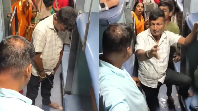 Man Caught Urinating Inside Crowded Train Coach, Viral Video Sparks Outrage