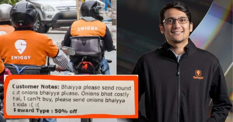 Swiggy Co-Founder Responds After Delhi Man Requests A Restaurant To Send Free Onions